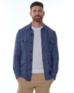 Dutch Dandies Linnen Overshirt -Profuomo Mode Winkel 073902 001 2 1