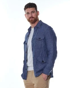 Dutch Dandies Linnen Overshirt -Profuomo Mode Winkel 073902 001 4 1