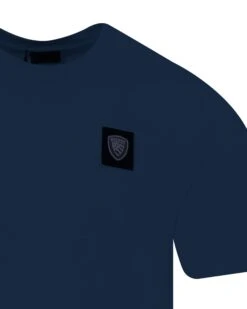 Blauer T-shirt KM -Profuomo Mode Winkel 083194 001 2
